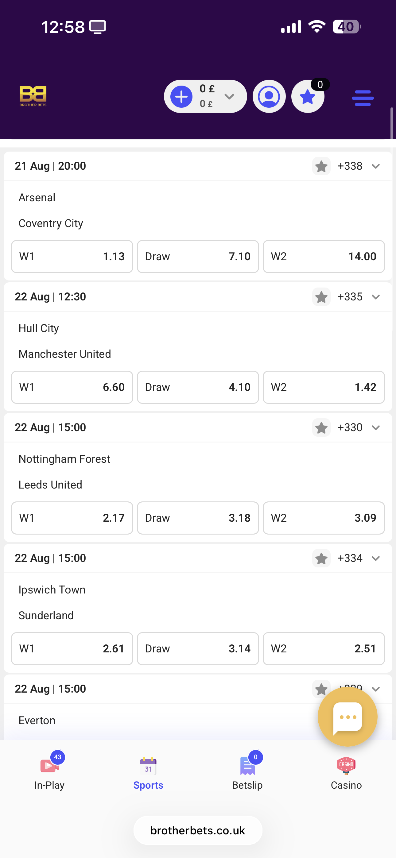 BrotherBets Football