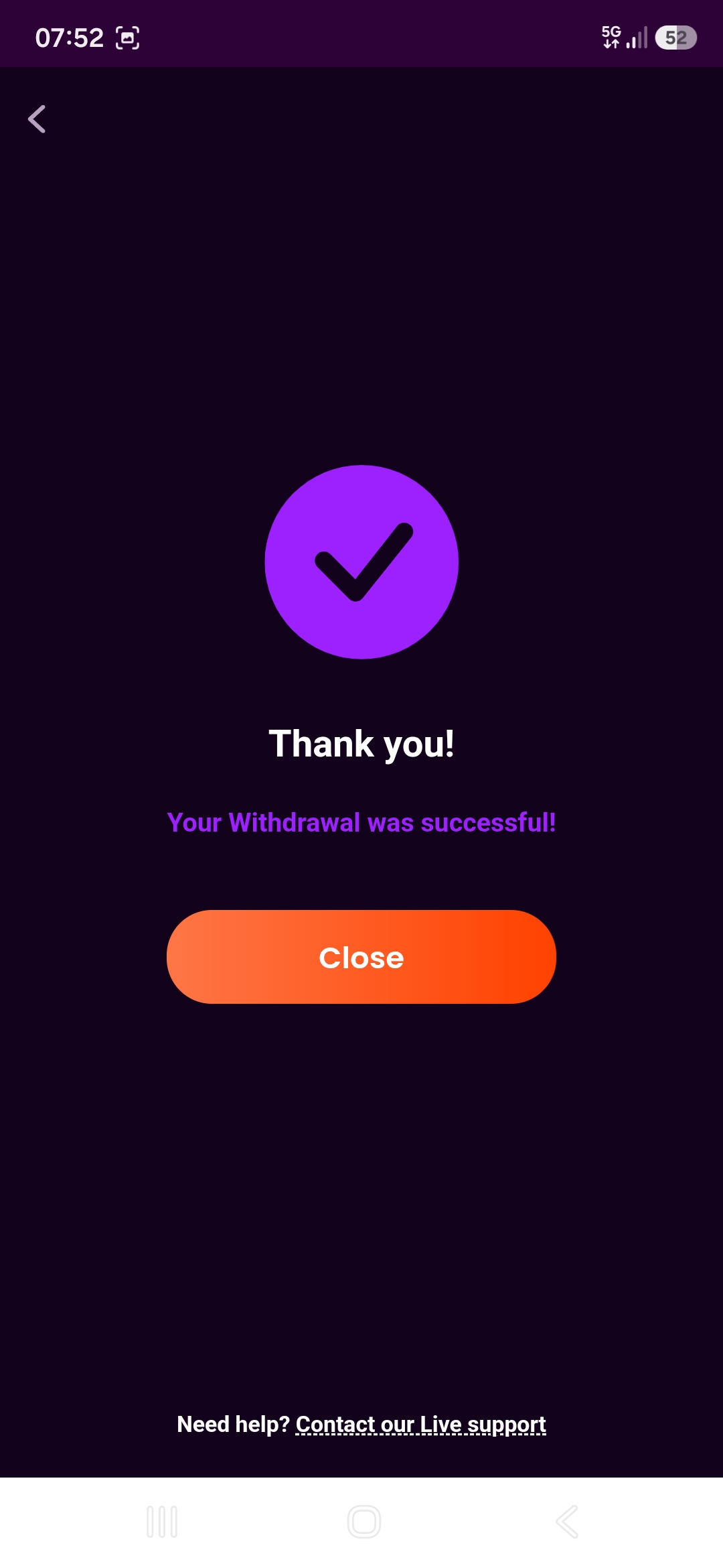 Tonybet withdrawal 4 success