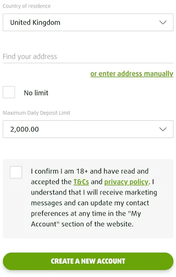 Lottoland sign-up process 2