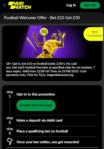 Parimatch Welcome Offer