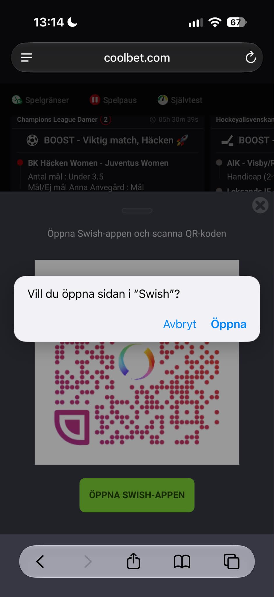 Insättning - Coolbet