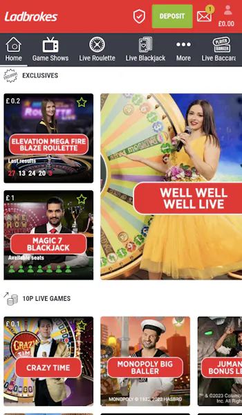 Ladbrokes live casino app