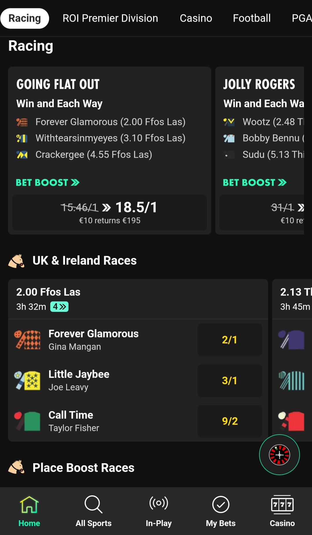 Bet365 racing