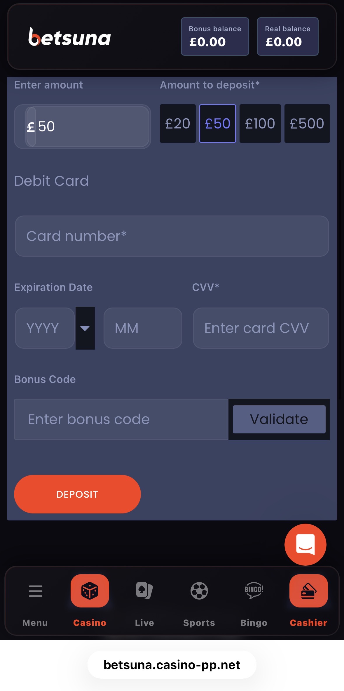 Betsuna Deposit 4 - debit card