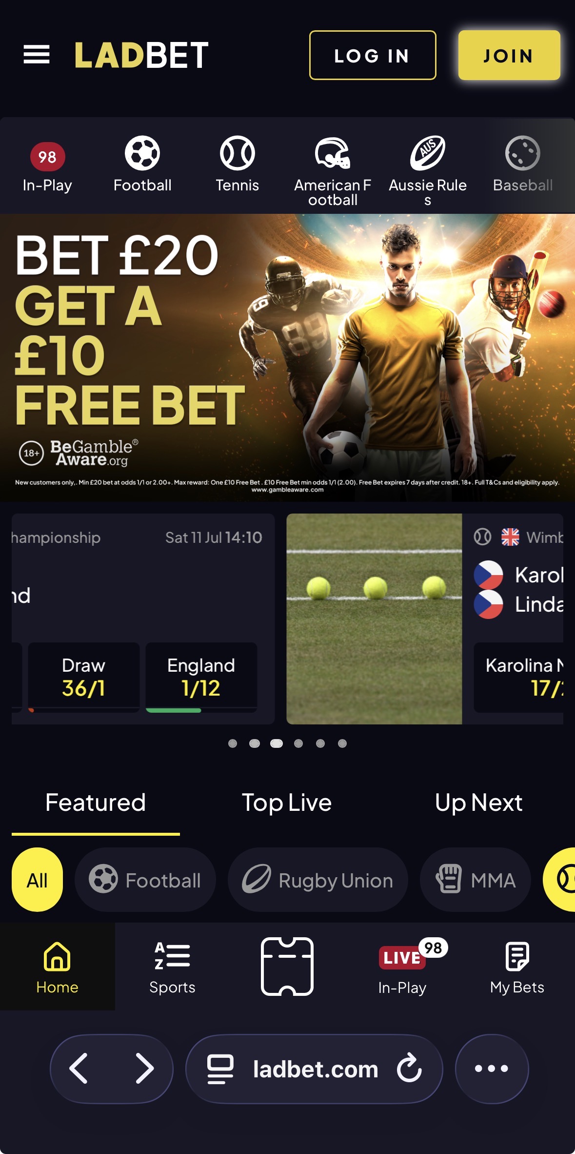 Lad Bet Registration 1
