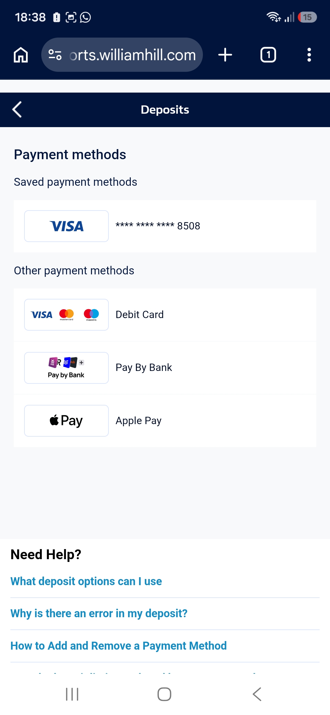 Preferred deposit method