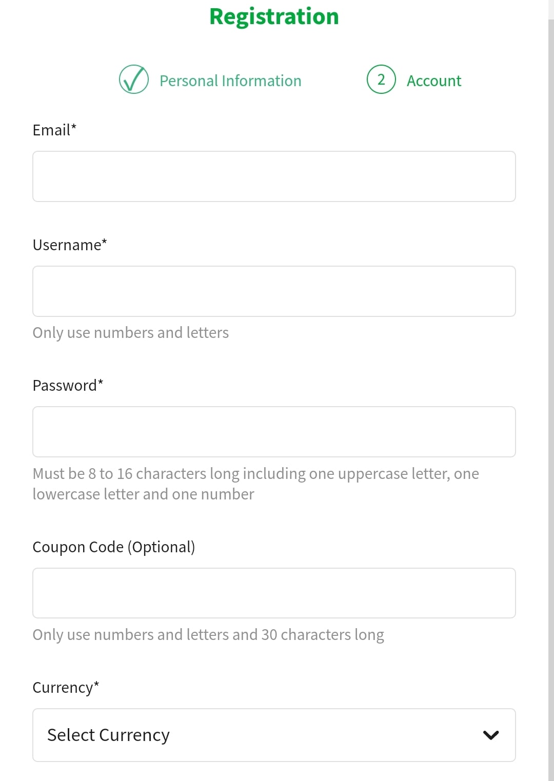 QuinnBet Registration 2
