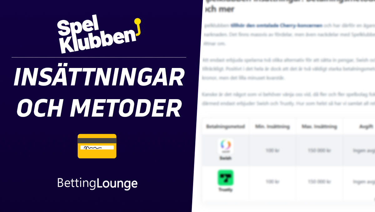 Speklubben insättningar