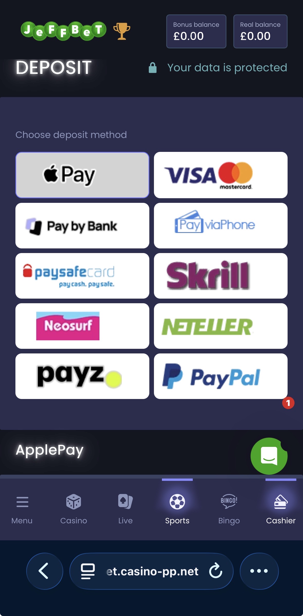 Jeffbet Promo Deposit 1