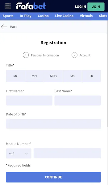 Fafabet Registration 1