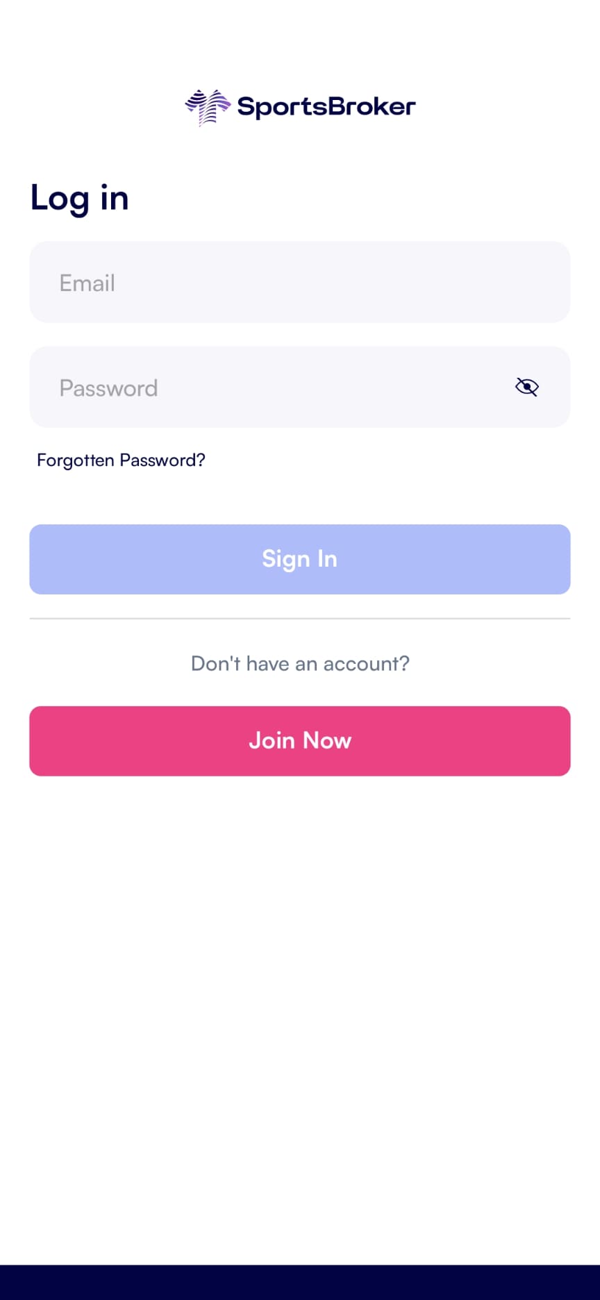 SportsBroker Registration 1