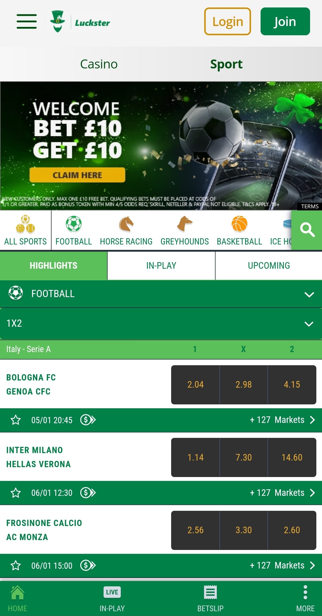 Luckster Sport Sportsbook
