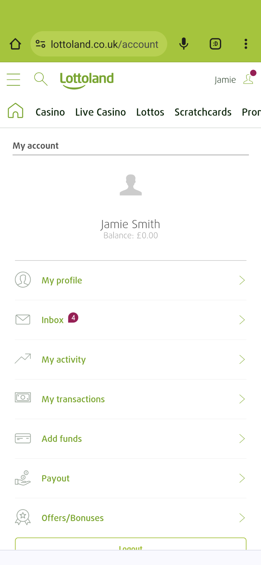 Lottoland Deposit 1