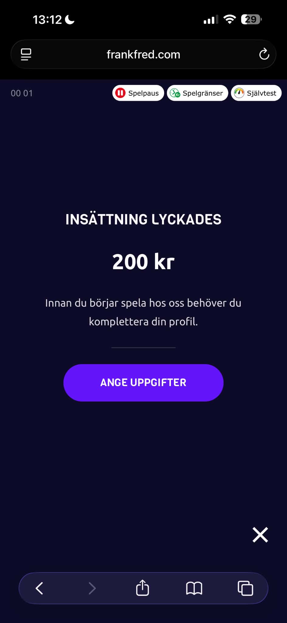 Insättning - Frank & Fred