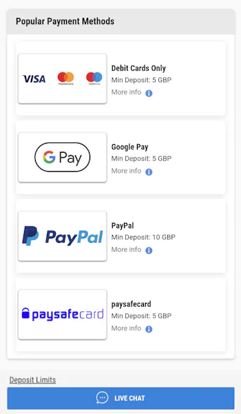Ladbrokes App deposit