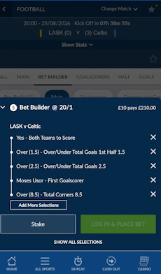 Coral bet builder