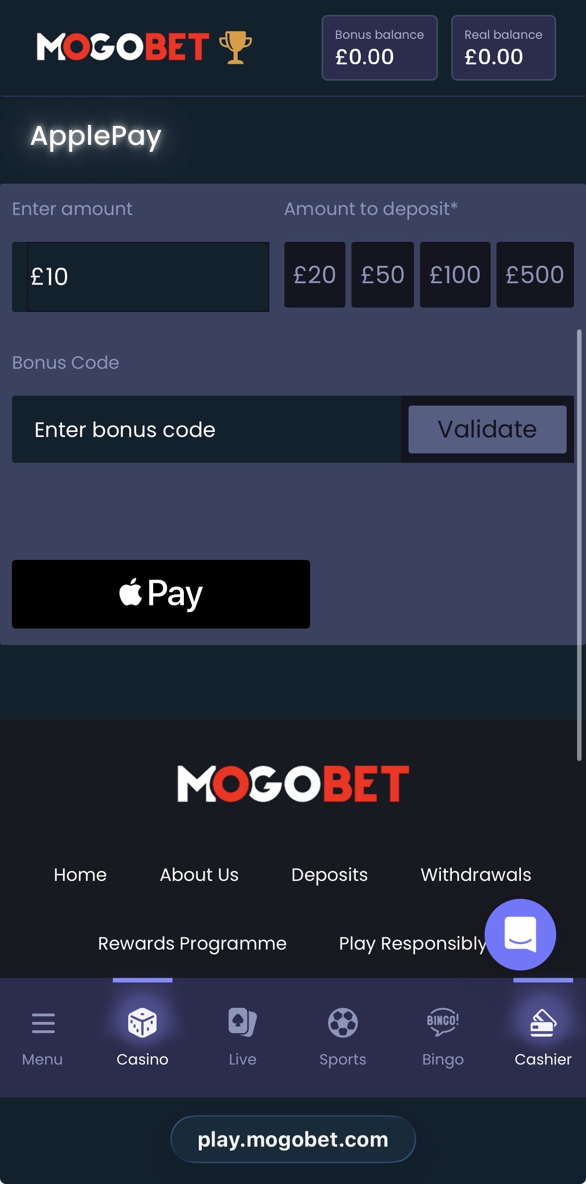 MogoBet Deposit 3
