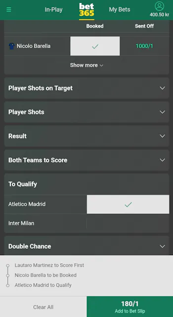 bet365 Bet Builder 2
