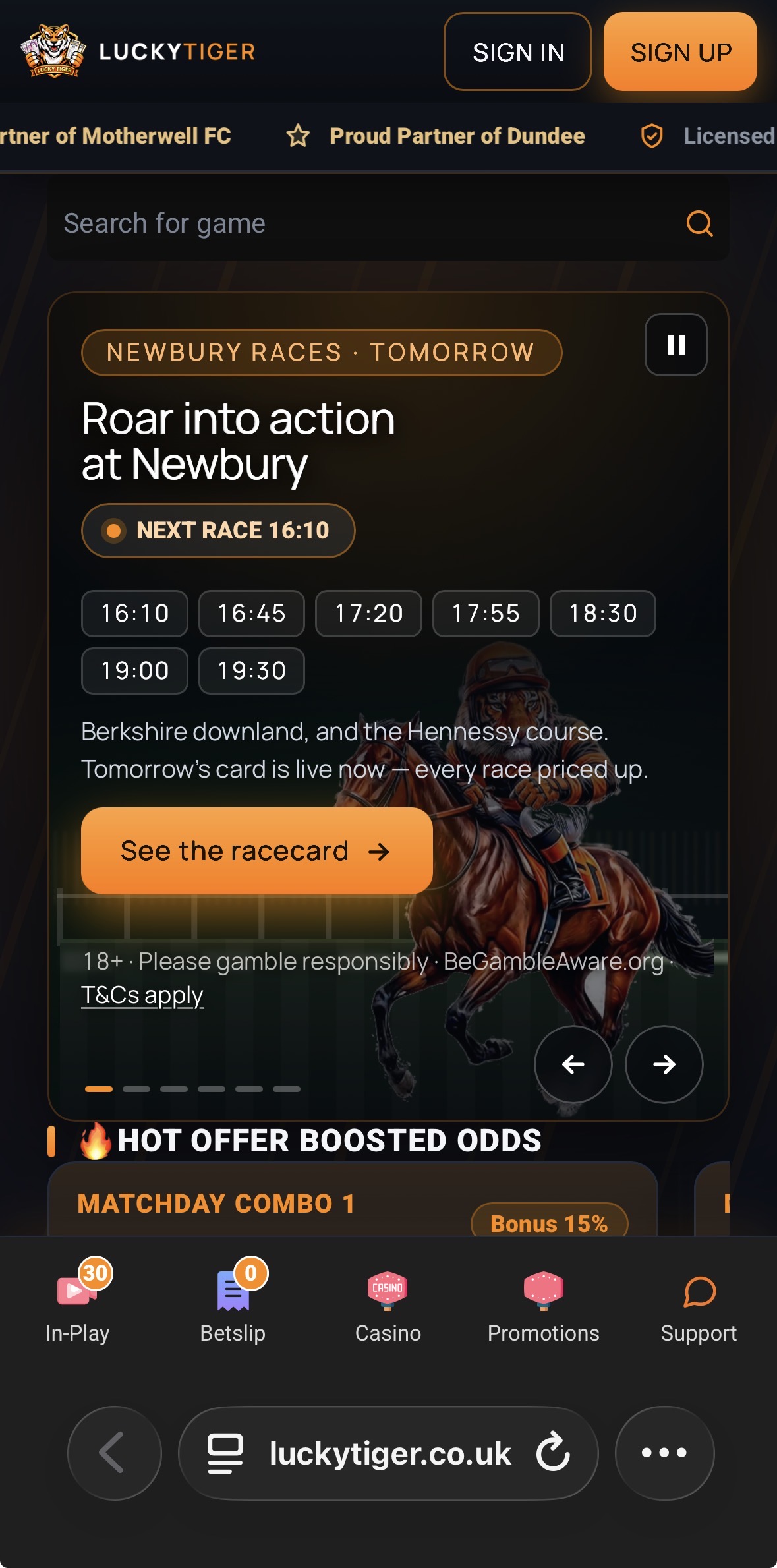 Lucky Tiger Sign Up 1