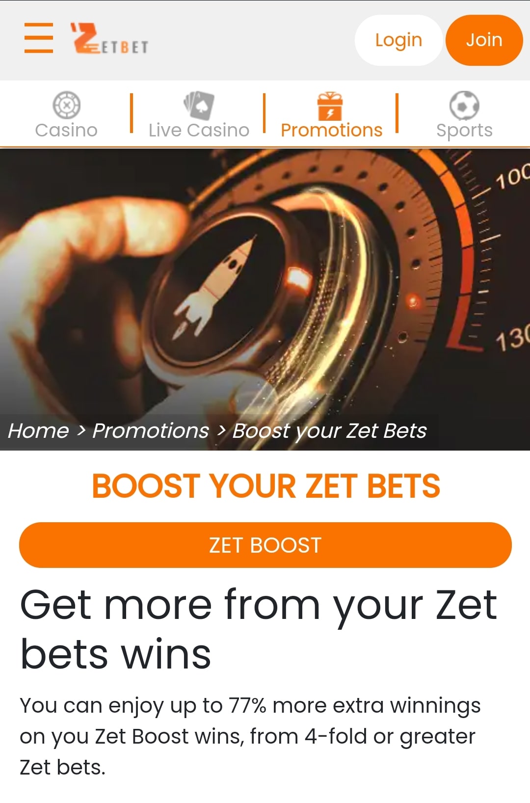 ZetBet Promotions