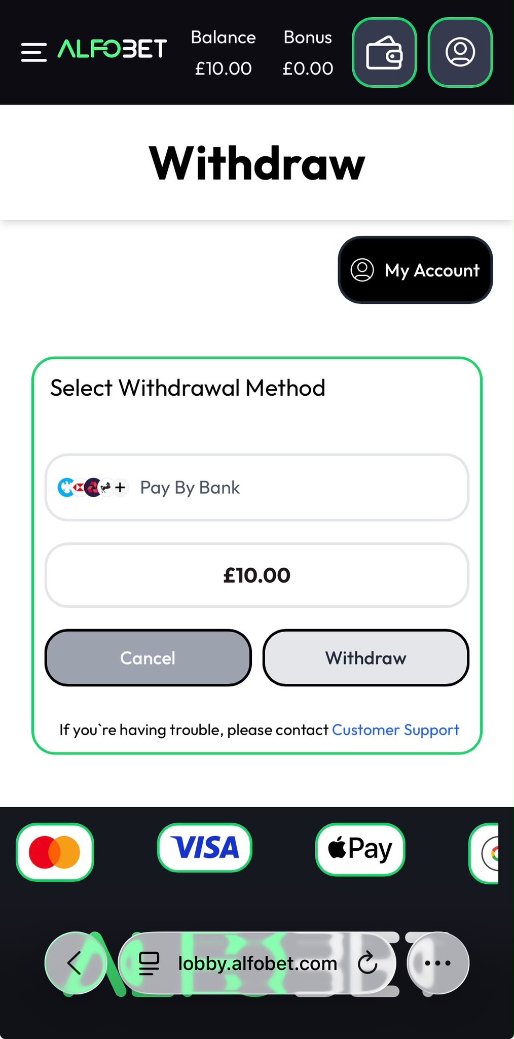 Alfobet Withdraw 3