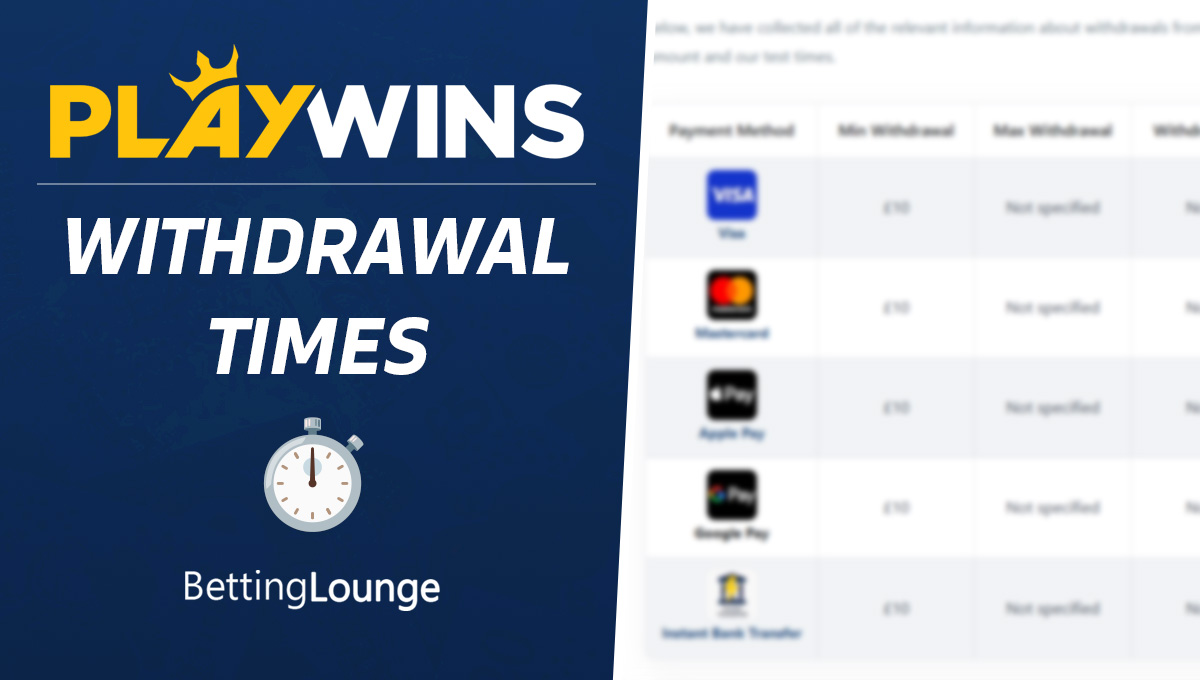 PlayWins withdrawal time