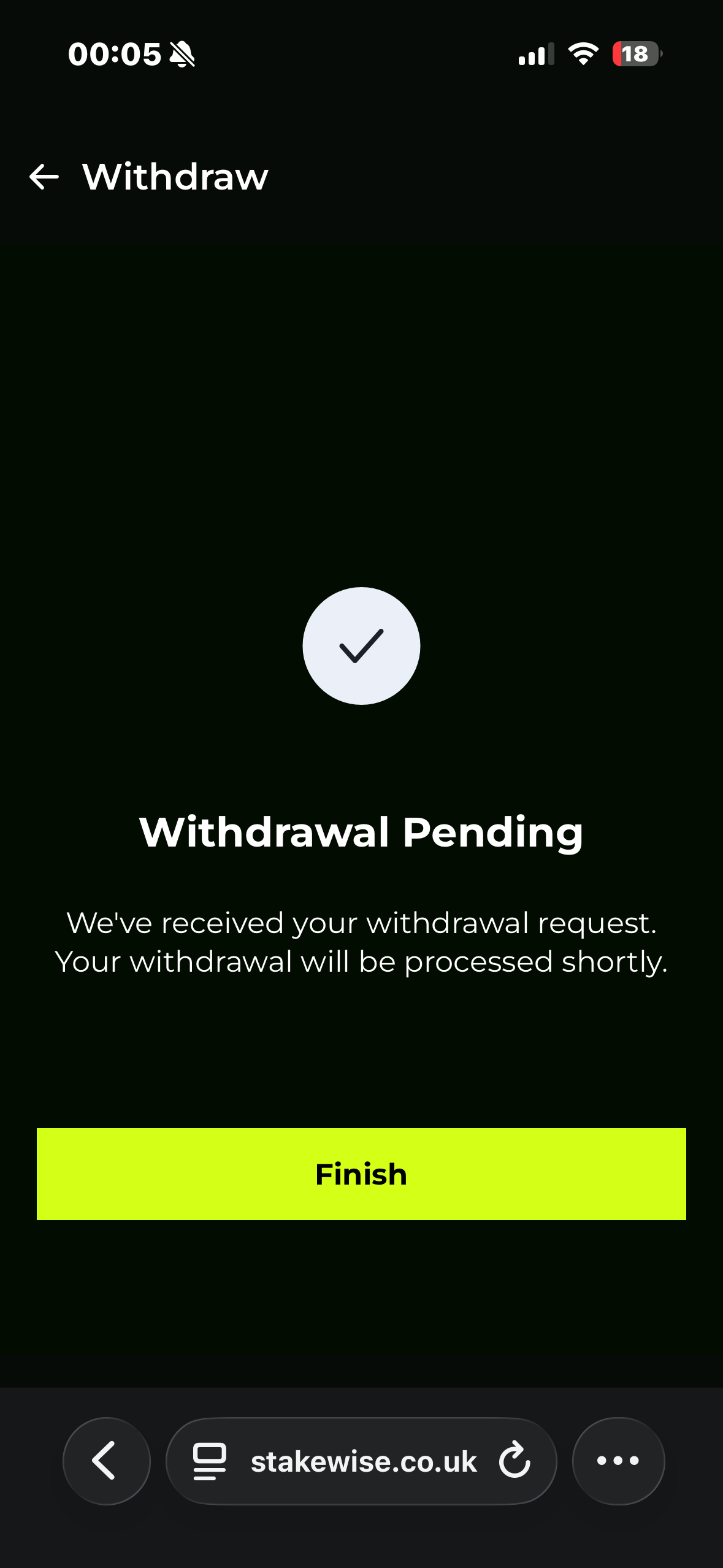 StakeWise Withdrawal 5