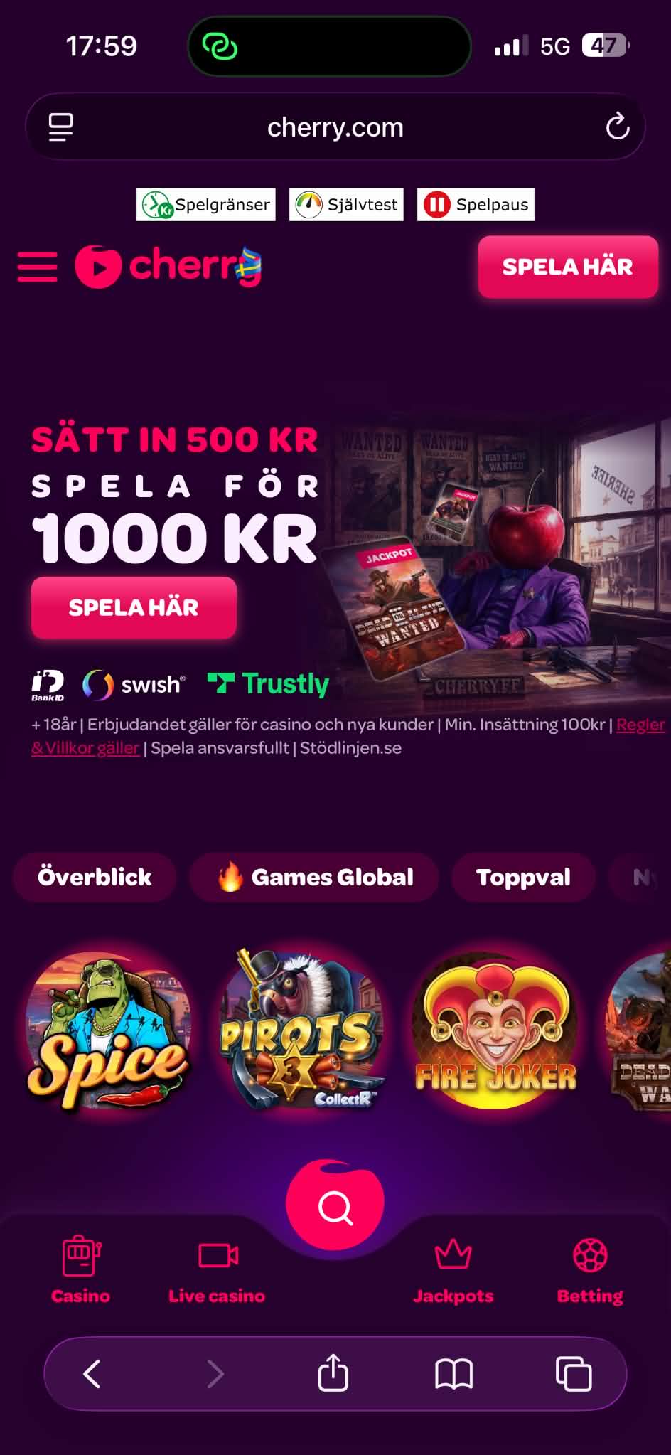 Insättning - Cherry