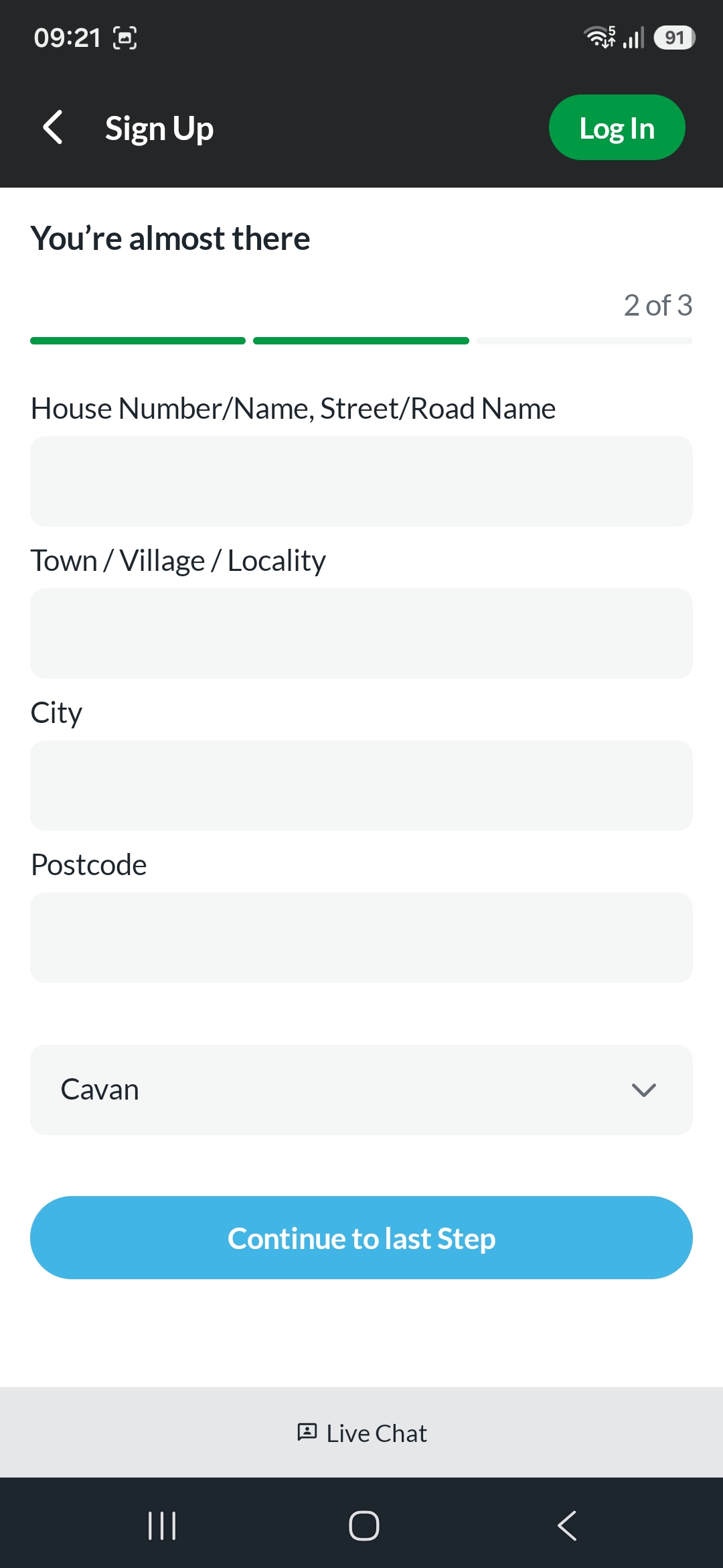 BetVictor Registration continued