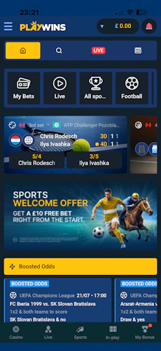 PlayWins App Deposit 1