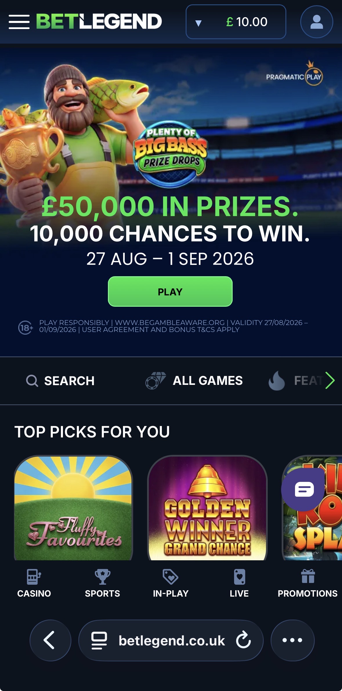 BetLegend Withdraw 1