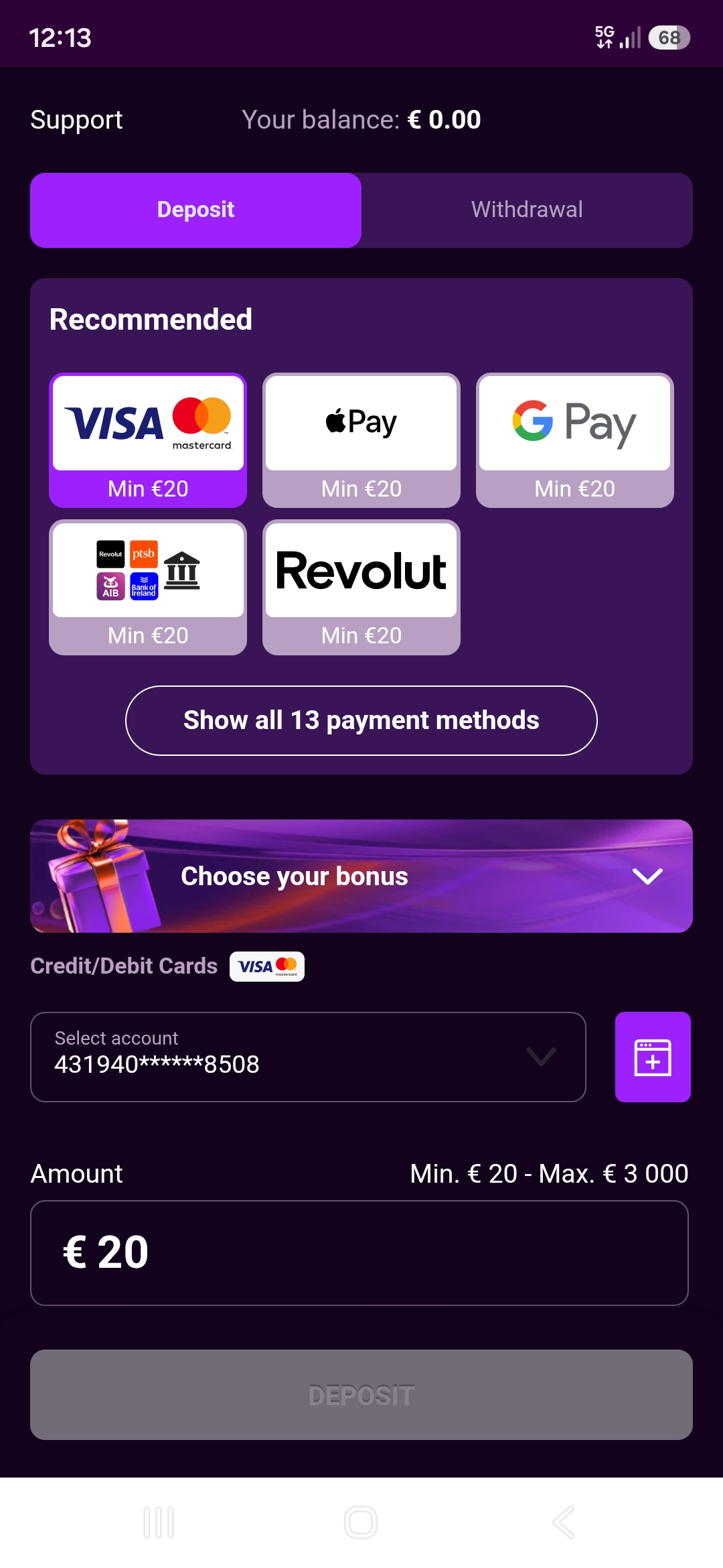 Tonybet deposit 2