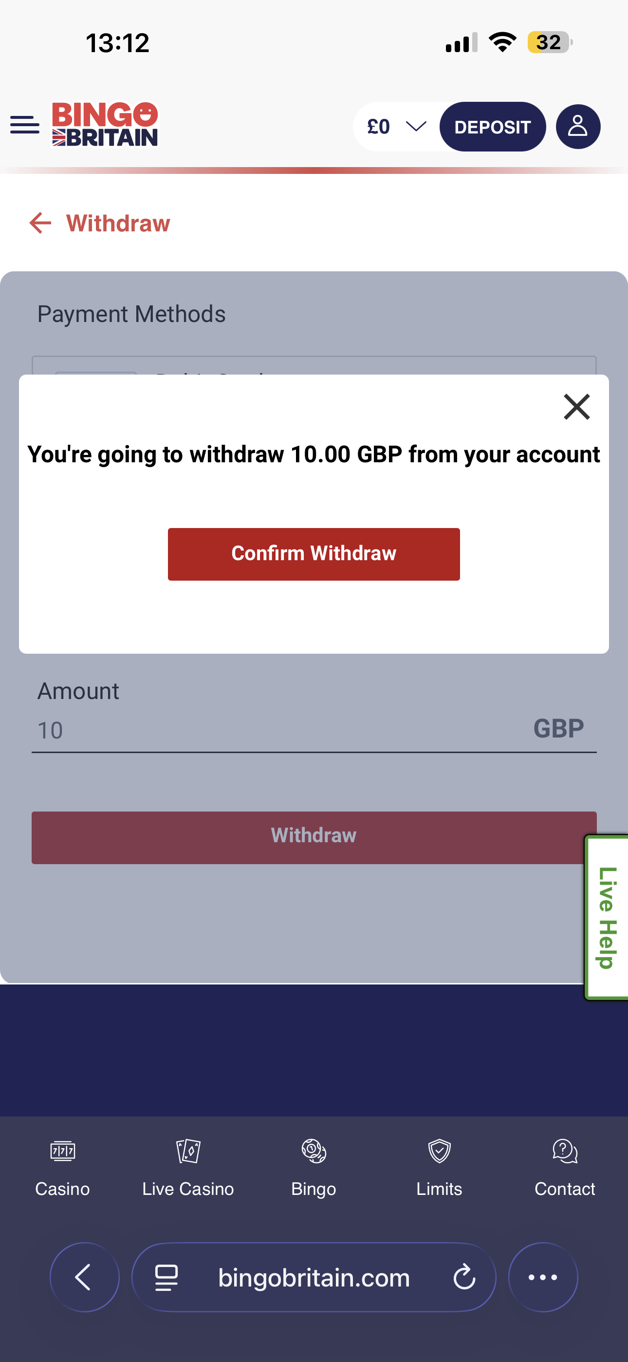 Bingo Britain Withdraw 2