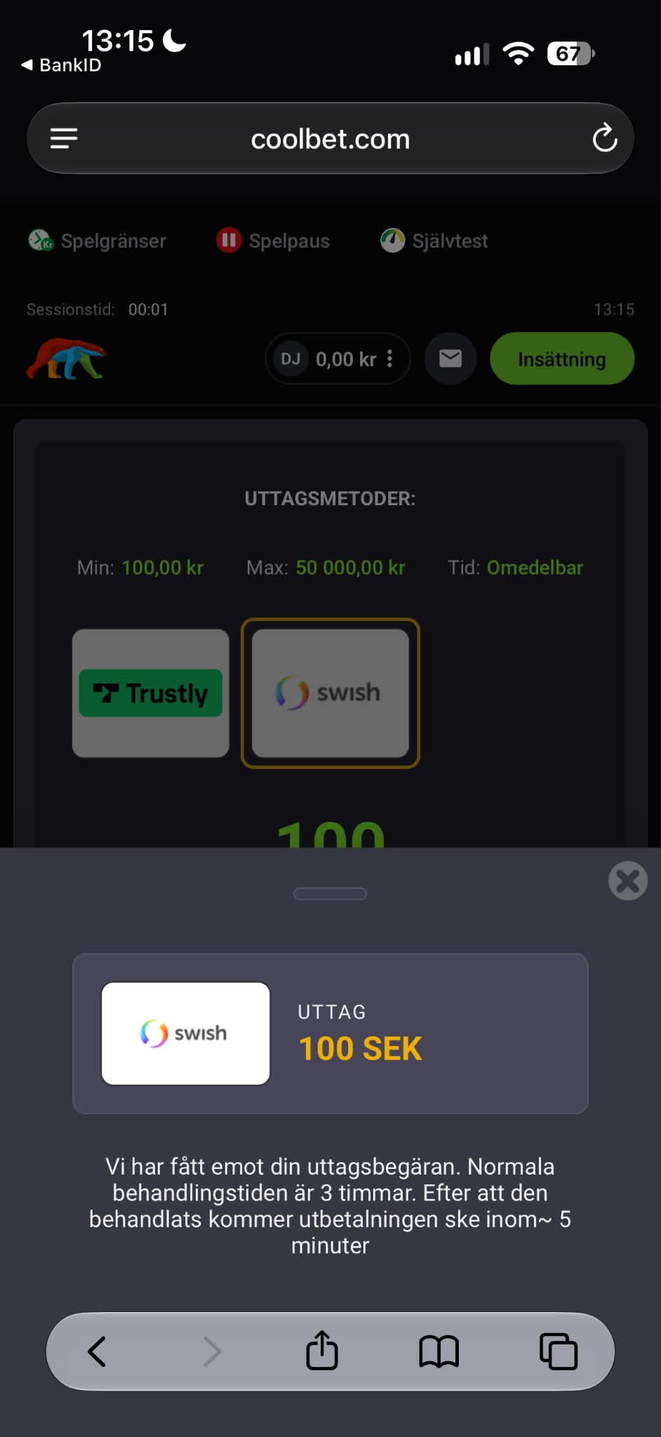 Uttag - Coolbet