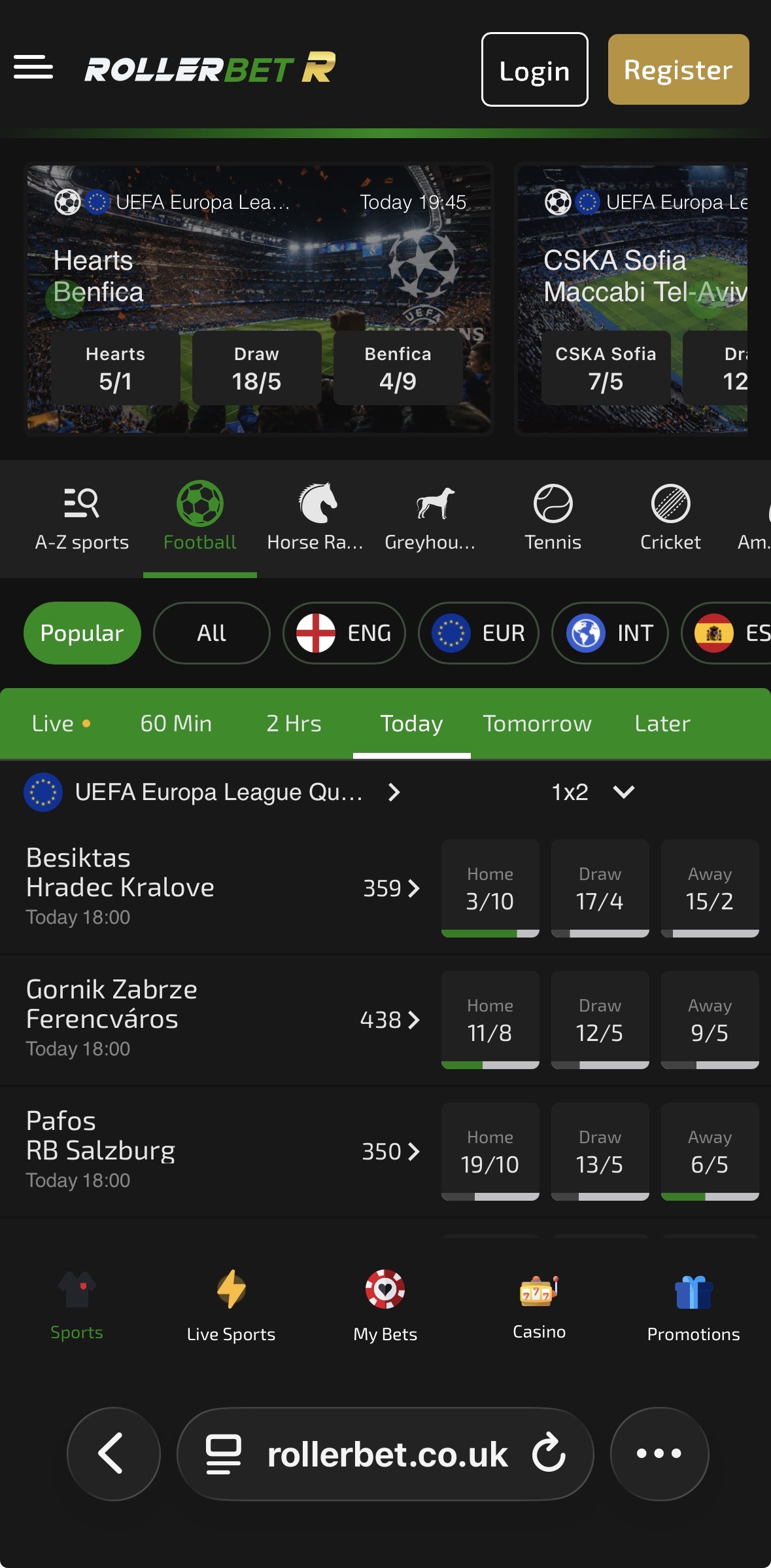 Rollerbet Registration 1
