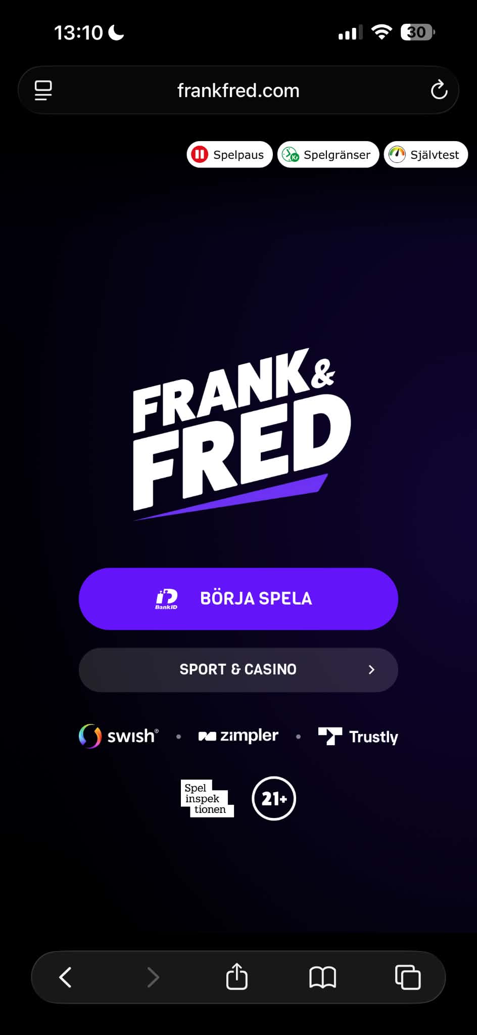 Registrering - Frank & Fred