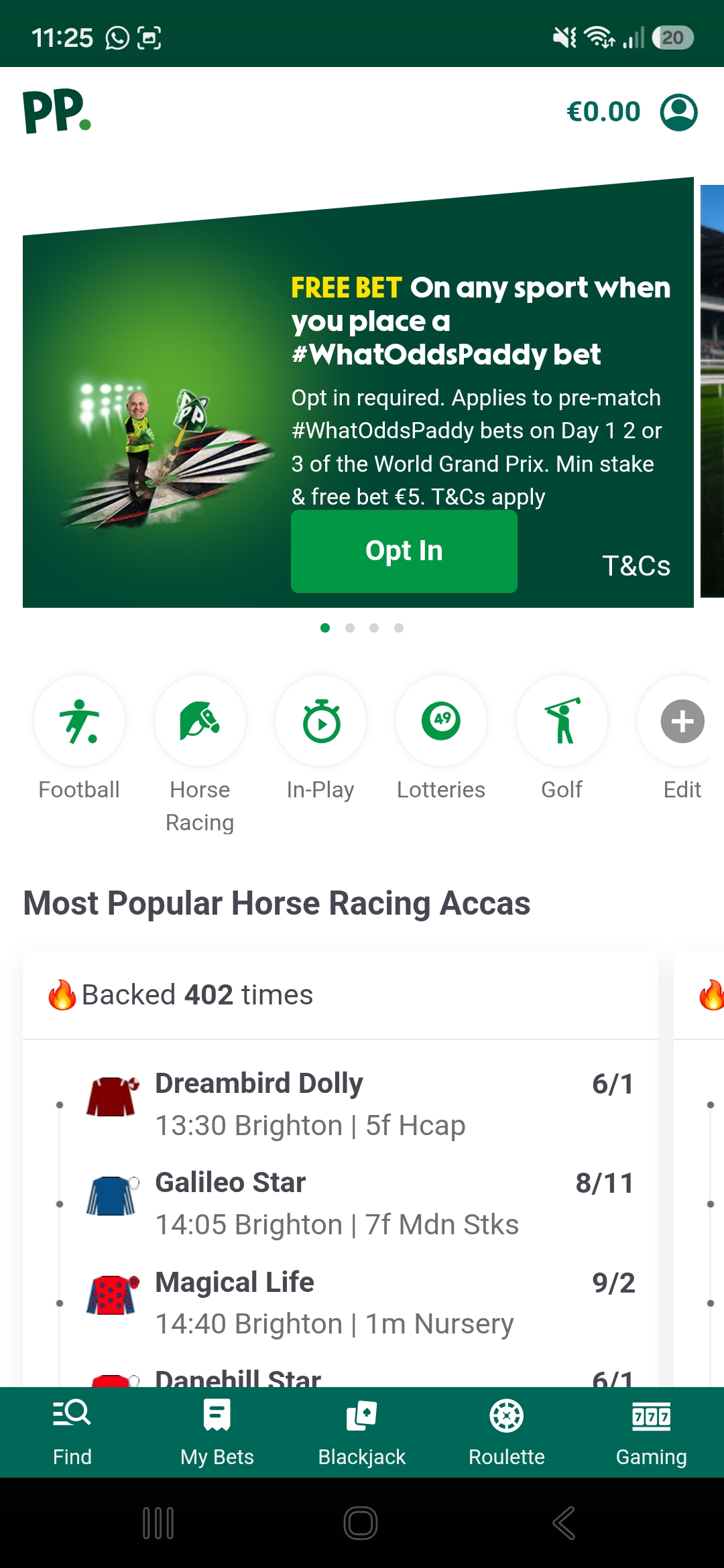 Paddy Power deposit 1