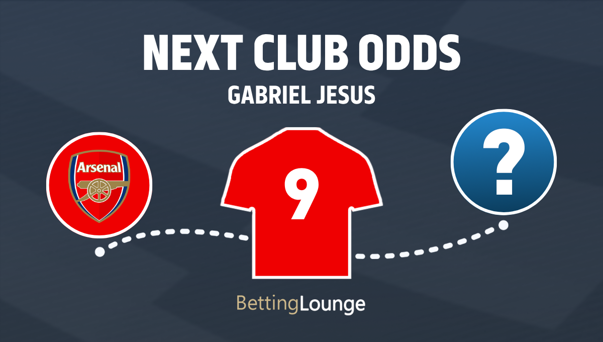 Gabriel Jesus next club odds after Arsenal