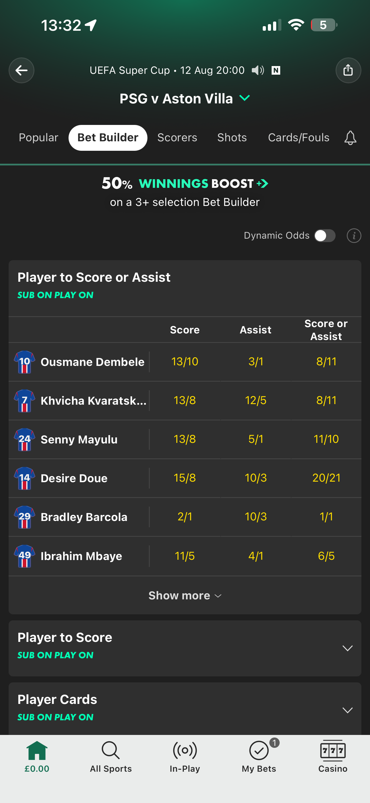 Bet365 Bet Builder