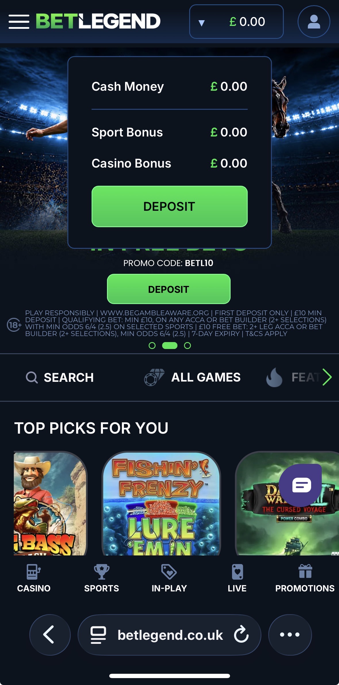 BetLegend Deposit 2