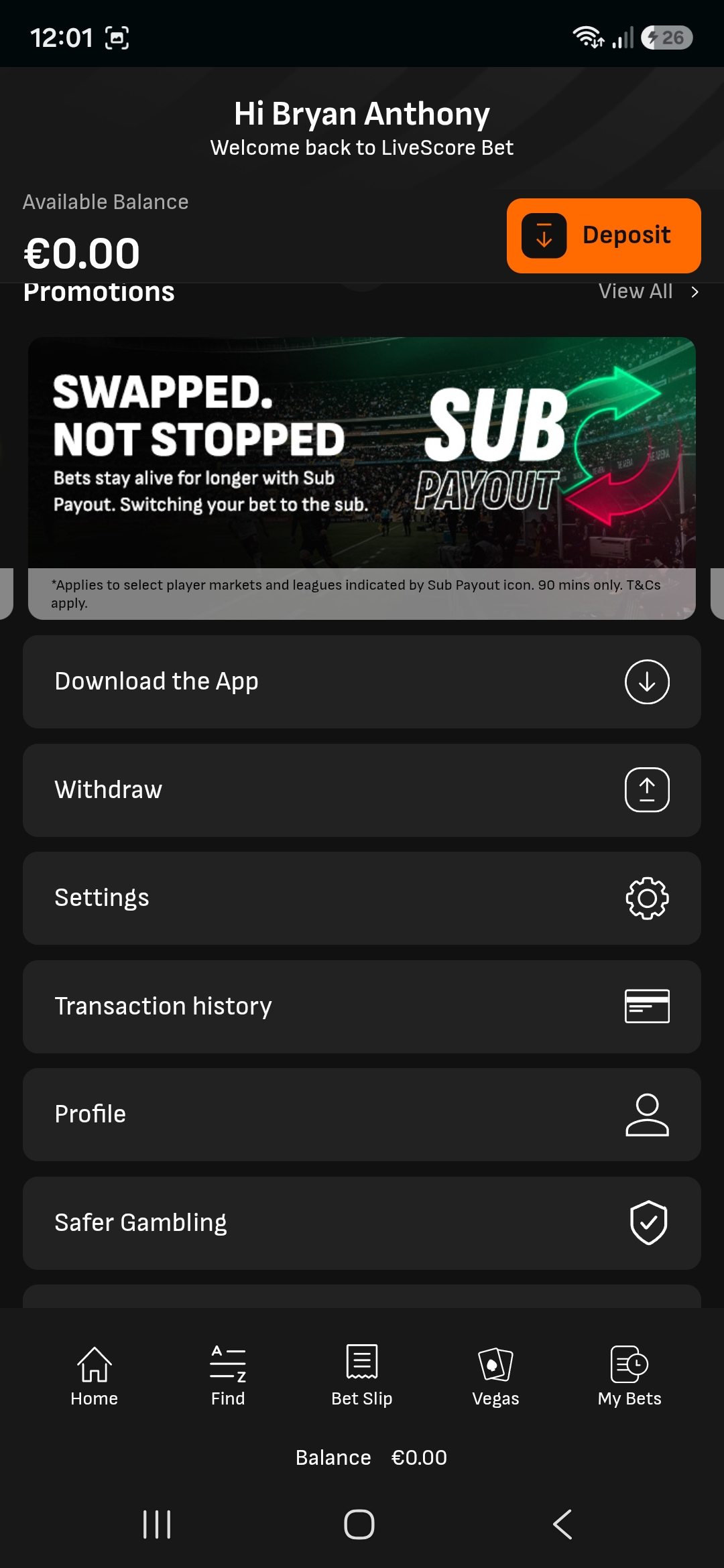 LiveScore Bet pending withdrawals