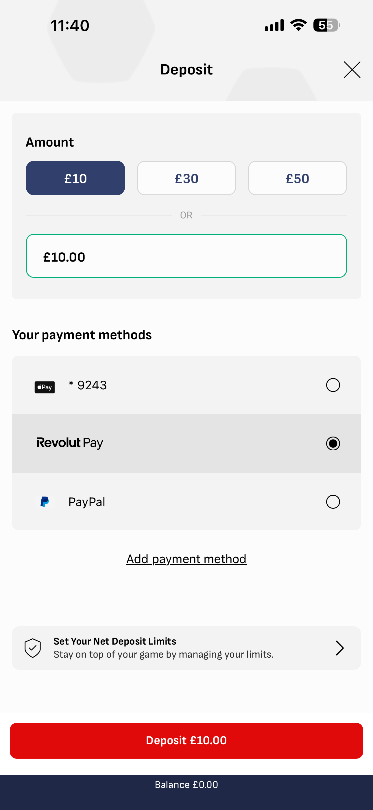 Virgin Bet Apple Pay