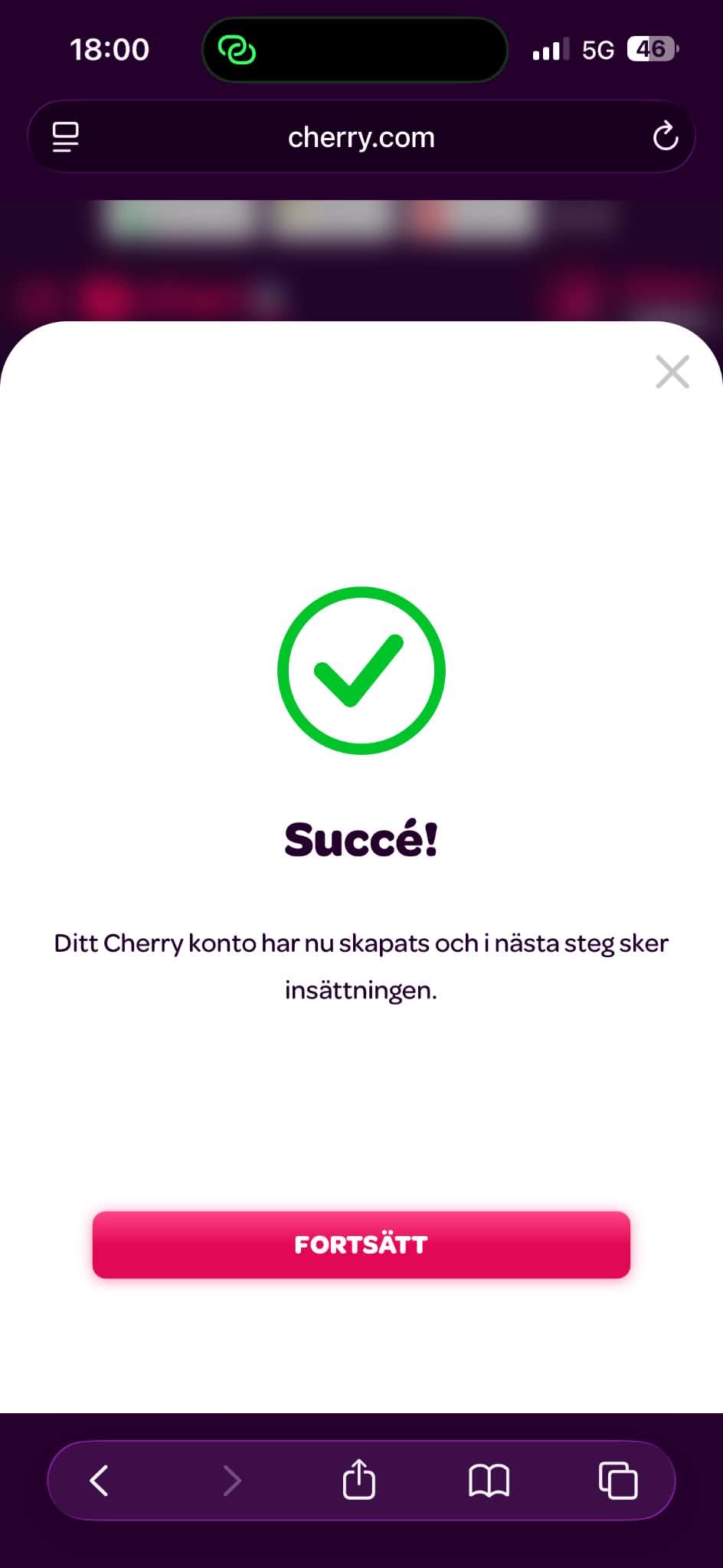 Registrering - Cherry