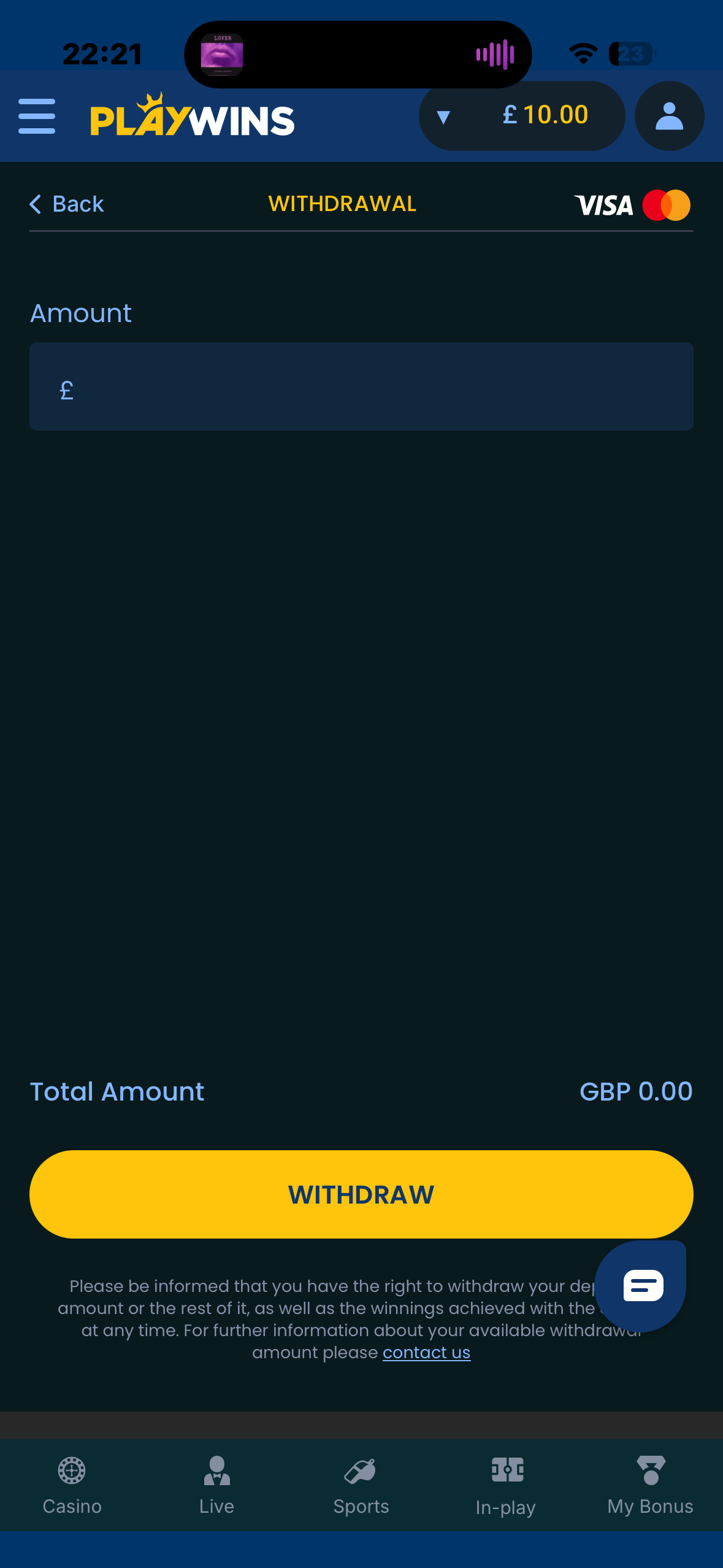 PlayWins App Withdraw 3