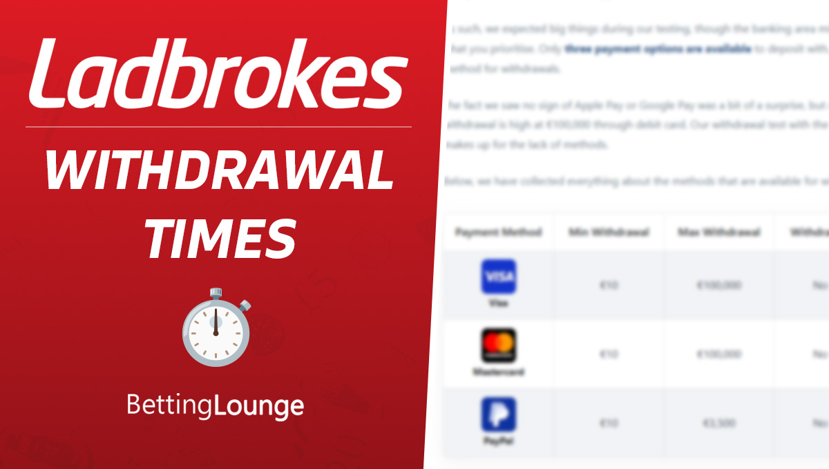 Ladbrokes withdrawals Ireland