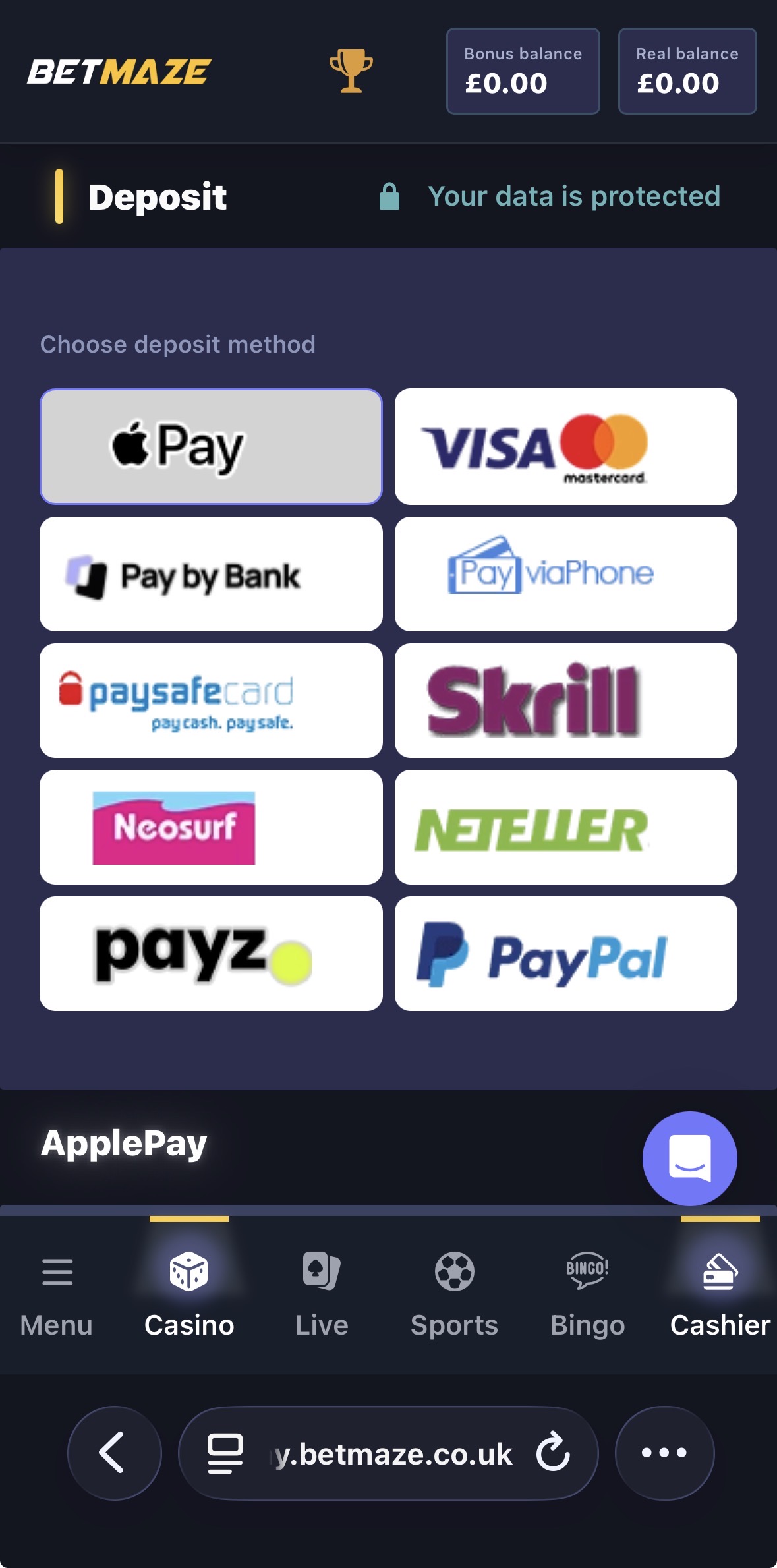 BetMaze Deposit 2
