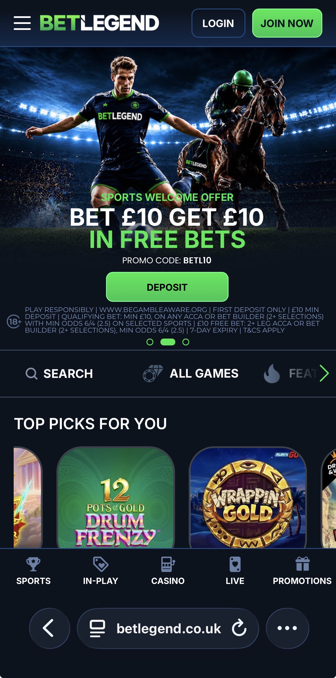 BetLegend Sign Up 1