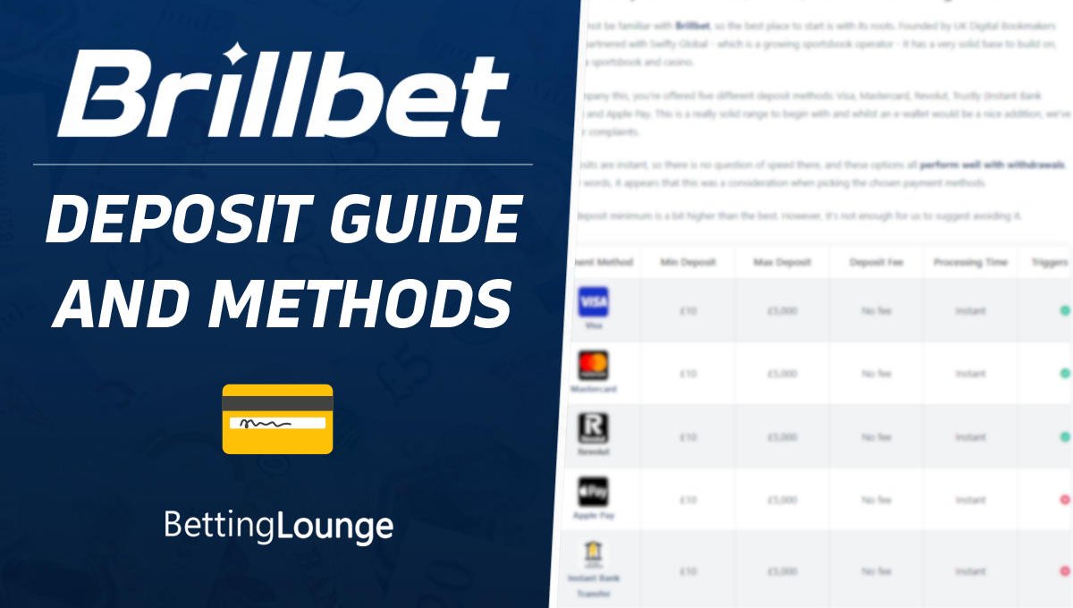 Brillbet deposit guide and methods