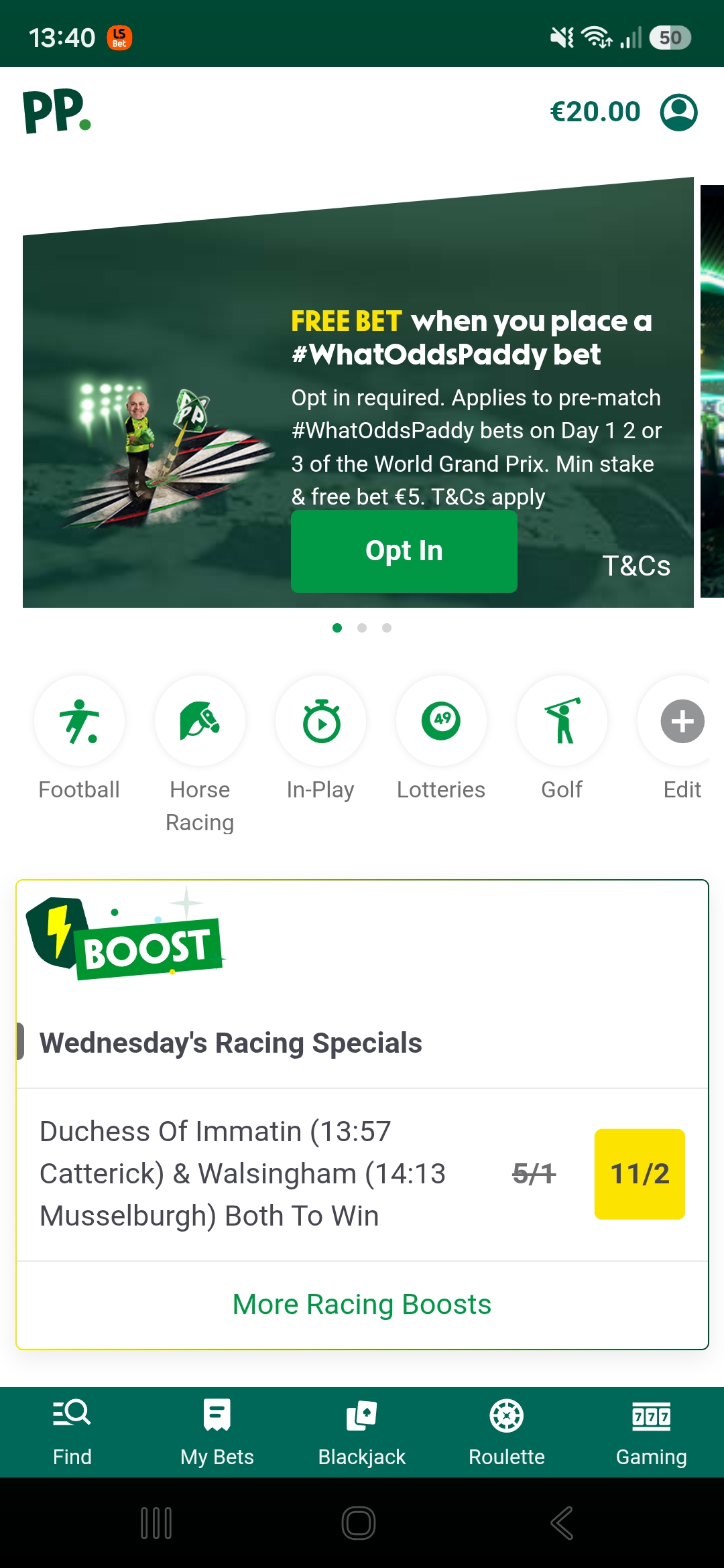 Paddy Power withdrawal 1