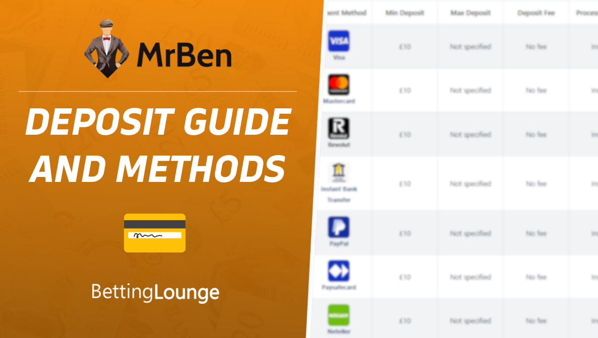 Mr Ben deposit guide and methods